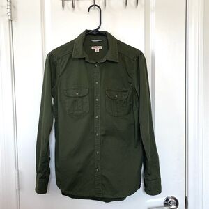 Merona Utility Button Down Shirt/ Green/ Size Small